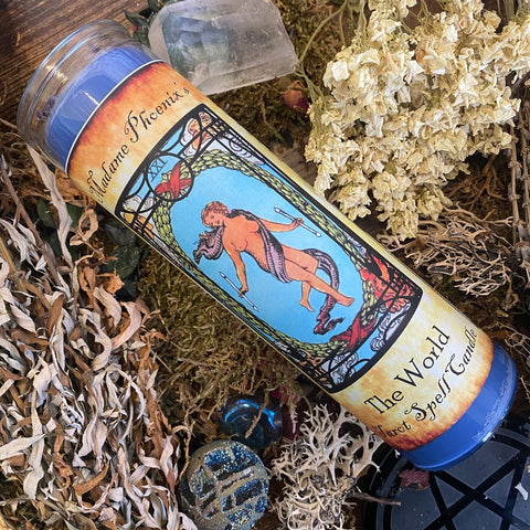 7 Day Candle - The World Tarot Candle by Madame Phoenix