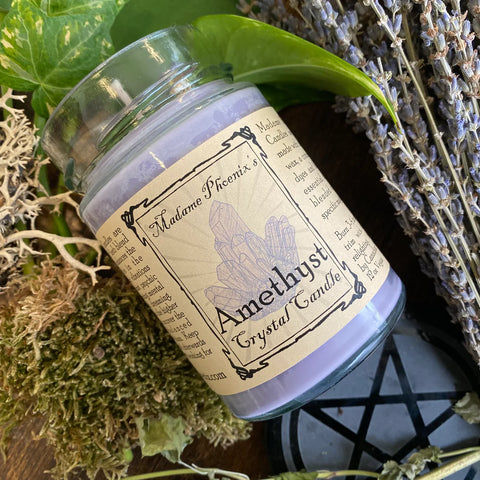 Amethyst Crystal Candle by Madame Phoenix