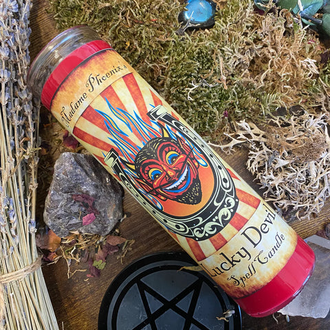 7 Day Candle - Lucky Devil Spell Candle by Madame Phoenix