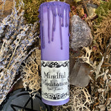 Mindful Meditation Pillar Candle by Madame Phoenix