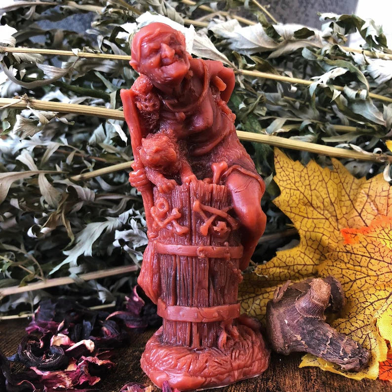 Baba Yaga Shaped Figure Candle - Madame Phoenix