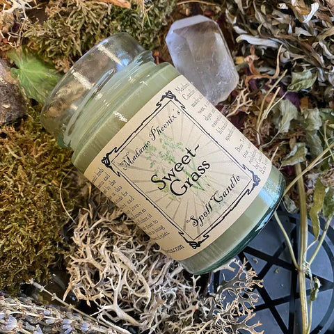 Sweetgrass Spell Candle by Madame Phoenix