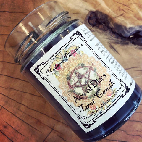 Ace of Pentacles Tarot Candle by Madame Phoenix