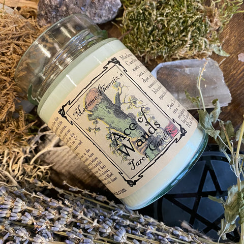 Ace of Wands Tarot Candle by Madame Phoenix