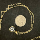 Mini Evil Eye Pendant on Gold Coloured Chain