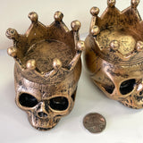 Skull with Crown Candle Holder