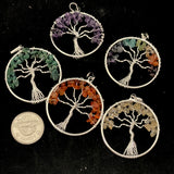 Tree of Life Chakra Crystal Pendant