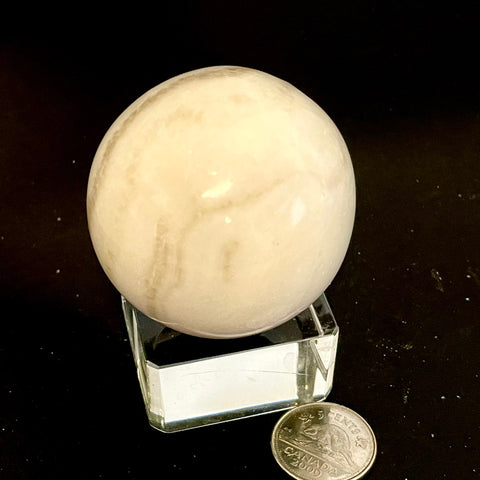 White Calcite Sphere
