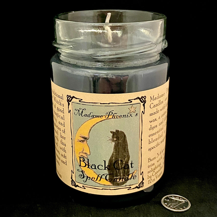 Black Cat Spell Candle by Madame Phoenix