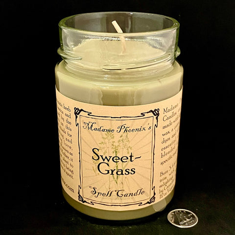 Sweetgrass Spell Candle by Madame Phoenix