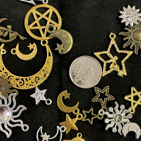 Star, Sun and Moon Charms