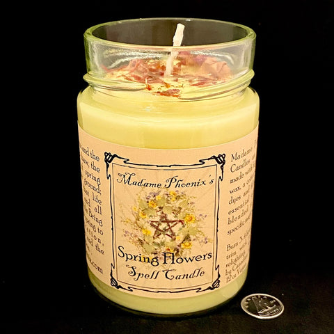 Spring Flowers Blessing Candles by Madame Phoenix (Multiple Options)