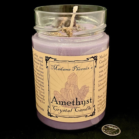 Amethyst Crystal Candle by Madame Phoenix