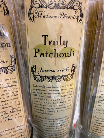 Truly Patchouli Incense Sticks by Madame Phoenix