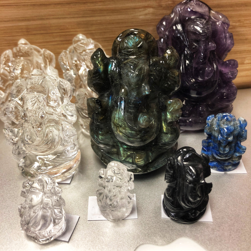 Carved Stone Ganesh Statues (Multiple Options)