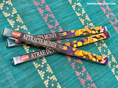 HEM Attracts Money Incense Sticks (Multiple Options)