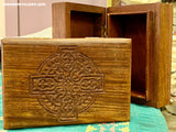 Wood Carved Trinket Box