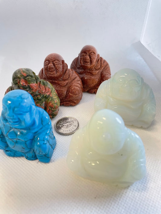 Laughing Buddha Carving (Multiple Options)