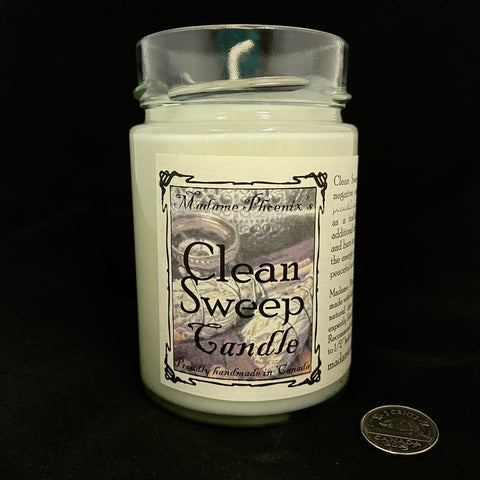 Clean Sweep Smudging Spiritual Cleansing Spell Candle by Madame Phoenix