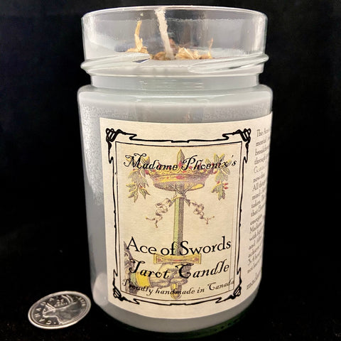 Ace of Swords Tarot Candle by Madame Phoenix