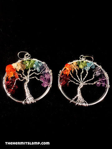 Tree of Life Chakra Crystal Pendant