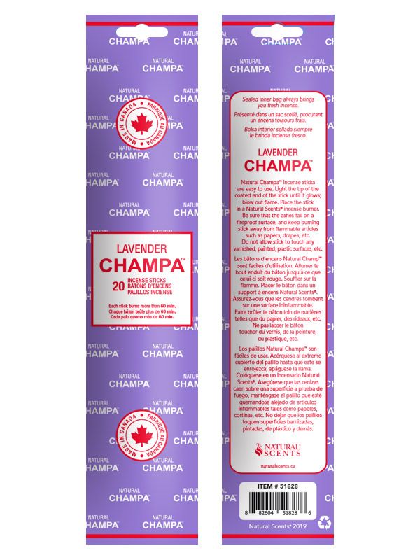 Natural Scents Lavender Champa Incense Sticks