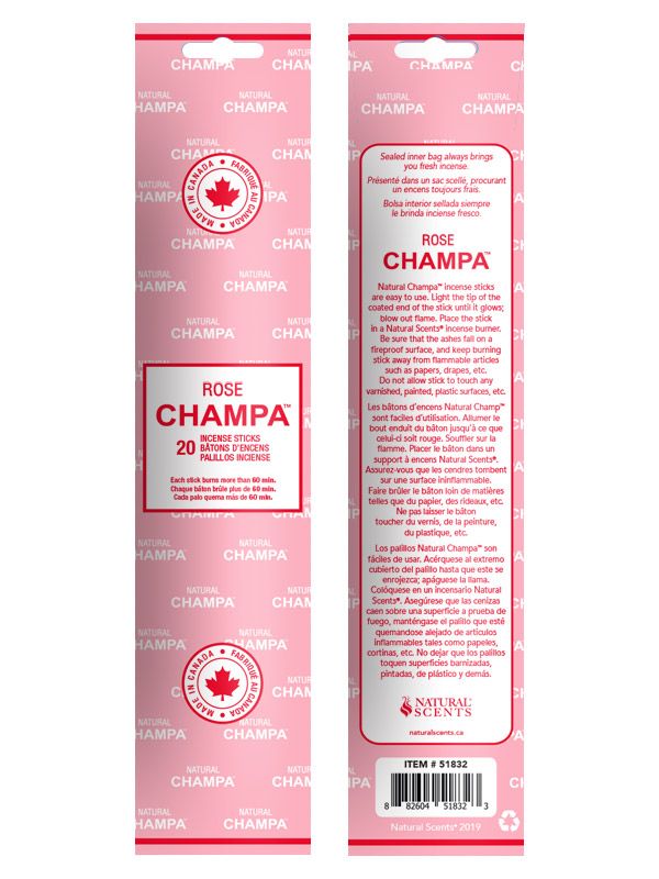Natural Scents Rose Champa Incense Sticks