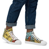 Sun & Moon Men’s high top canvas shoes