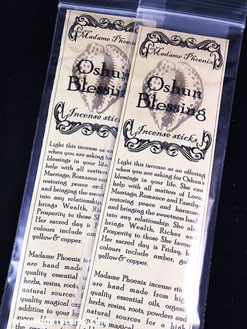 Oshun Blessing Incense Sticks by Madame Phoenix