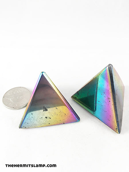 Titanium Aura Quartz Pyramid